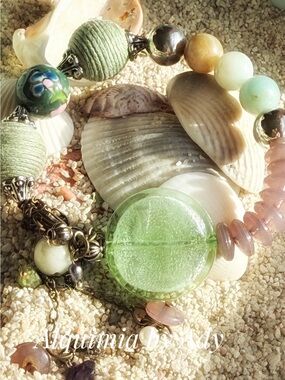 Multicolored amazonite lucite blend suede wrap bracelet